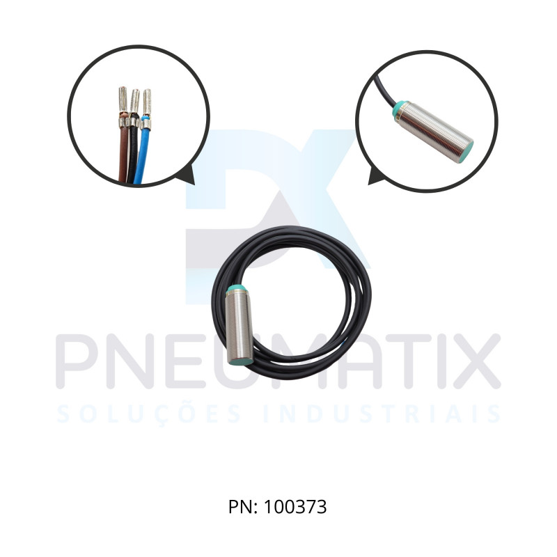 SENSOR IND.CIL.DIAM.18MM Sn:8MM FAC.ALIM.10-30VDC PNP NA CABO 2MTS NBB8-18GM50-E2 PN:326161-0088 PEPPERL