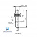 SENSOR IND.CIL.DIAM.5MM Sn:0,8MM FAC.ALIM.10-30VDC PNP NA CABO 2MTS NBB0,8-5GM25-E2 PN:053491 PEPPERL