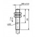 SENSOR IND.CIL.DIAM.5MM Sn:0,8MM FAC.ALIM.10-30VDC PNP NA CABO 2MTS NBB0,8-5GM25-E2 PN:053491 PEPPERL