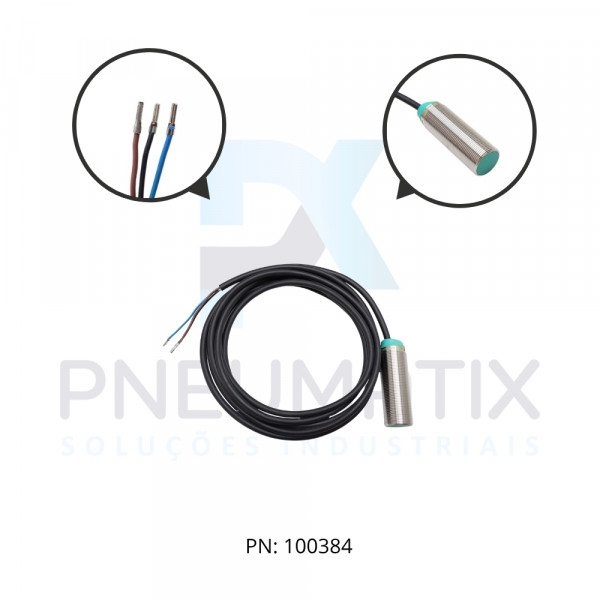 SENSOR IND.CIL.DIAM.18MM Sn:5MM FAC.ALIM.10-30VDC NPN NA CABO 2MTS NBB5-18GM50-E0 PN:326161-0106 PEPPERL