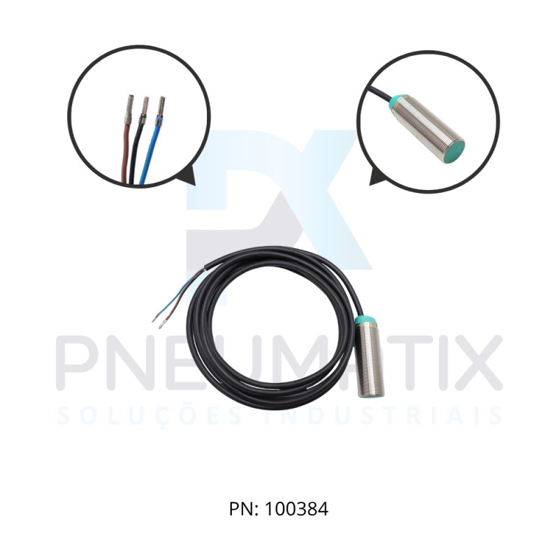 SENSOR IND.CIL.DIAM.18MM Sn:5MM FAC.ALIM.10-30VDC NPN NA CABO 2MTS NBB5-18GM50-E0 PN:326161-0106 PEPPERL