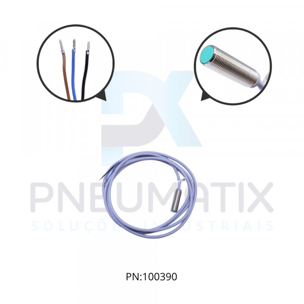 SENSOR IND.CIL.DIAM.12MM Sn:4MM FAC.ALIM.10-30VDC NPN NA CABO 2MTS NBB4-12GM40-E0 PN:186902 PEPPERL (SUBST. 108646)