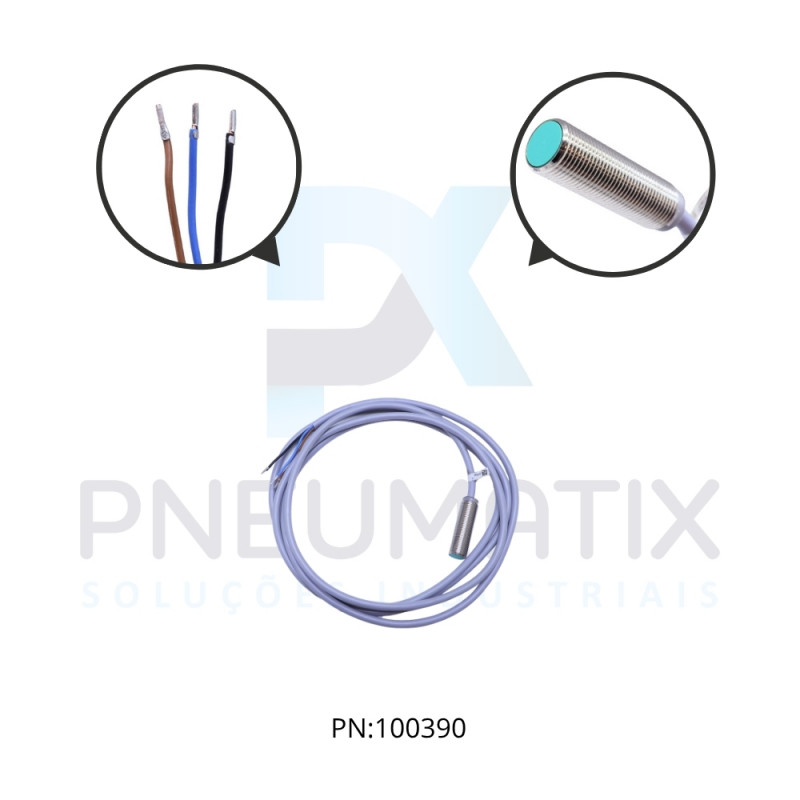 SENSOR IND.CIL.DIAM.12MM Sn:4MM FAC.ALIM.10-30VDC NPN NA CABO 2MTS NBB4-12GM40-E0 PN:186902 PEPPERL (SUBST. 108646)