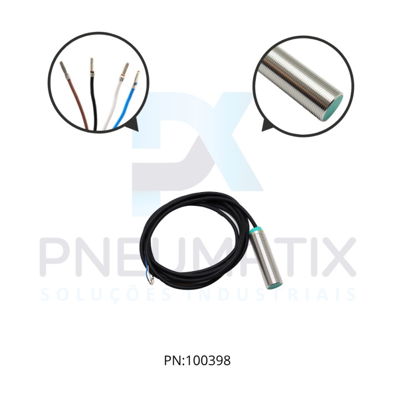 SENSOR IND.CIL.DIAM.18MM Sn:8MM FAC.ALIM.10-30VDC PNP NA/NF CABO 2MTS NBB8-18GM60-A2 PN:326161-0205 PEPPERL SENSOR IND.CIL.DIAM.18MM Sn:8MM FAC.ALIM.10-30VDC PNP NA/NF CABO 2MTS NBB8-18GM60-A2 PN:326161-0205 PEPPERL
