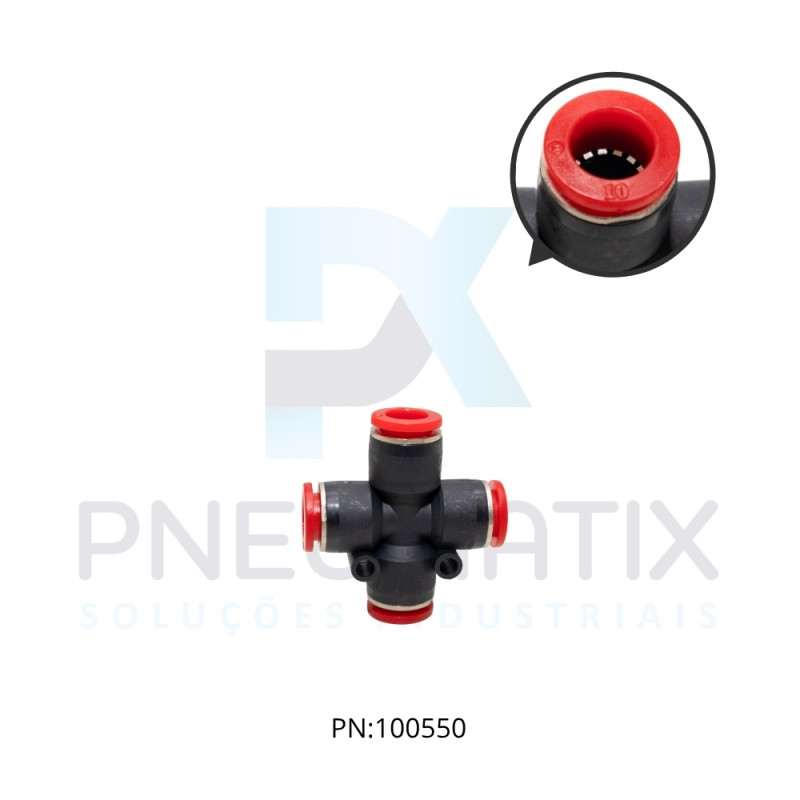 CONEXAO UNIAO CRUZETA PLASTICA 10MM C00901000 NORGREN