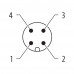 CONECTOR MOSA MACHO RETO M12 4P AUTOCRIMPANTE IP67 FIO 0,25-0,5MM2 TEN.MAX.32VAC/VCC CORRENTE MAX.4A 712481-0000000 MURR