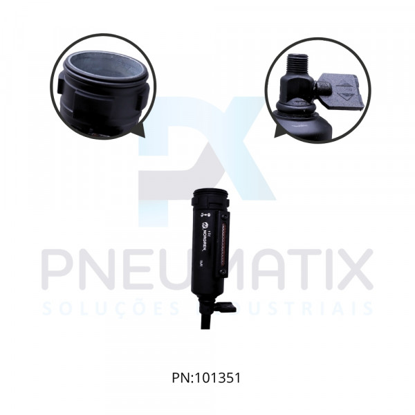COPO METAL C/VISOR LONGO DRENO MANUAL LINHA 72 4233-50RL NORGREN