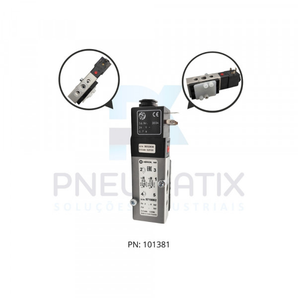 VALVULA NAMUR SIMPLES SOLENOIDE 3/2-5/2V R.1/4 BSPP 24VCC 9710002303402400 NORGREN VALVULA NAMUR SIMPLES SOLENOIDE 3/2-5/2V R.1/4 BSPP 24VCC 9710002303402400 NORGREN