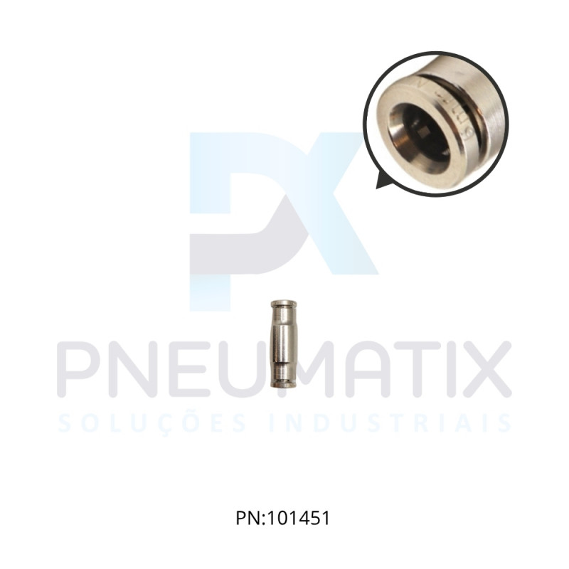 CONEXAO UNIAO RETA METALICA 06MM 100200600 NORGREN CONEXAO UNIAO RETA METALICA 06MM 100200600 NORGREN
