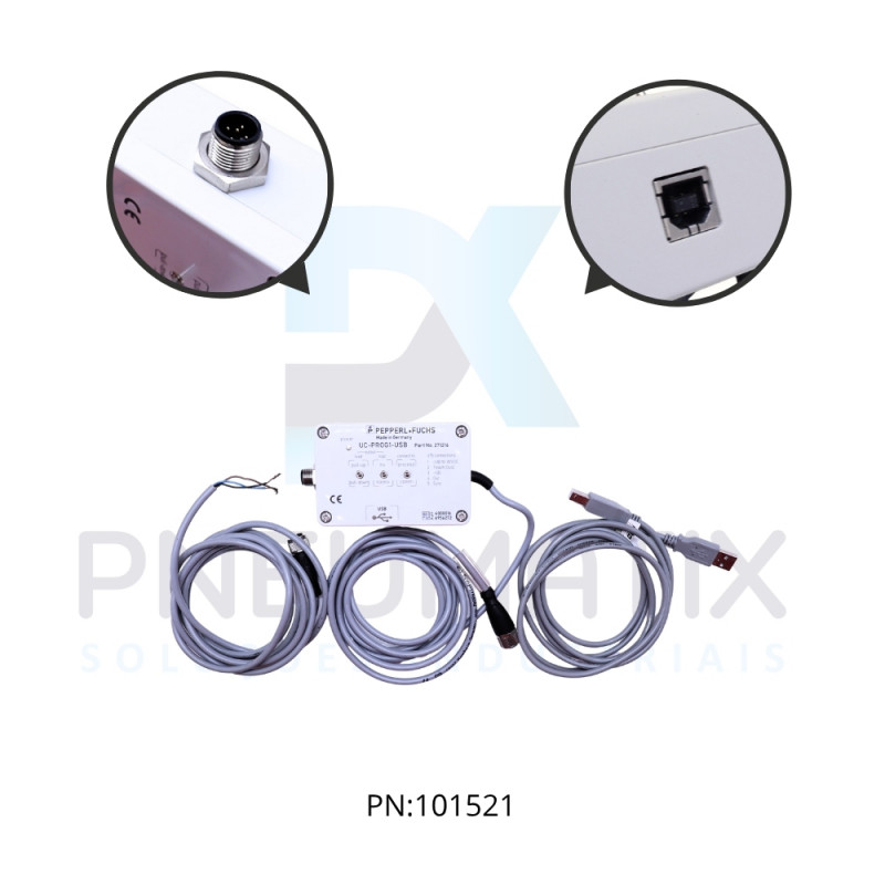 INTERFACE DE CONFIGURACAO P/SENSORES ALIM.10-30VDC CABO 2MTS UC-PROG1-USB PN:271216 PEPPERL. INTERFACE DE CONFIGURACAO P/SENSORES ALIM.10-30VDC CABO 2MTS UC-PROG1-USB PN:271216 PEPPERL.