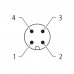 CONECTOR MACHO ANGULAR M12 4P.PARAFUSAVEL IP67 FIO 0,75MM2 TEN.MAX.250VAC/VCC 4A MAX.712821-0000000 MURRELEKTRONIK