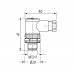 CONECTOR MACHO ANGULAR M12 4P.PARAFUSAVEL IP67 FIO 0,75MM2 TEN.MAX.250VAC/VCC 4A MAX.712821-0000000 MURRELEKTRONIK
