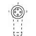 CONECTOR FEMEA ANGULAR M12 4 POLOS PARAFUSAVEL IP67 FIO 0,75MM2 TENSAO MAX.250VAC/VCC 4A V1-W-BK PN:224884 PEPPERL