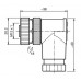 CONECTOR FEMEA ANGULAR M12 4 POLOS PARAFUSAVEL IP67 FIO 0,75MM2 TENSAO MAX.250VAC/VCC 4A V1-W-BK PN:224884 PEPPERL