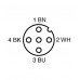 CONECTOR FEMEA ANGULAR M12 4P PARAFUSAVEL IP67 FIO 0,75MM2 TENSAO MAX.250VAC/VCC 4A MAX.C/LED V1-WV2A PN:117131 PEPPERL