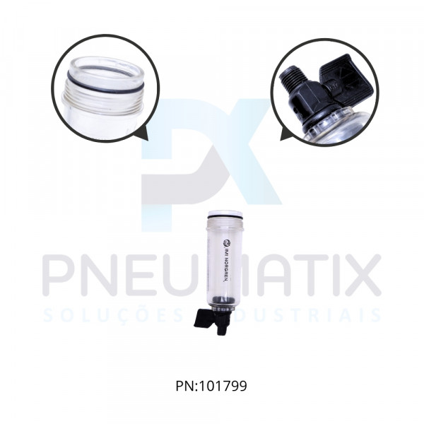 COPO PLASTICO C/DRENO MANUAL KIT 9225KIT-50 NORGREN