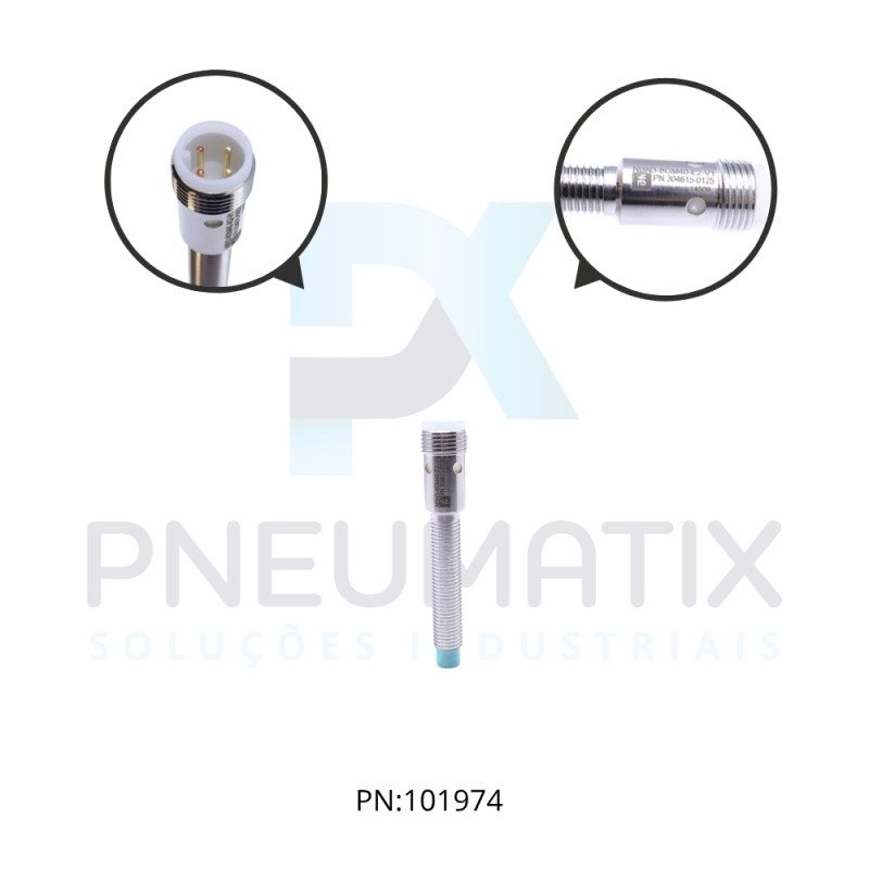 SENSOR IND.CIL.DIAM.8MM Sn:3MM N.FAC.ALIM.10-30VDC PNP NA M12 NBN3-8GM40-E2-V1 PN:304615-0125 PEPPERL