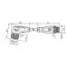 CABO C/CONECTOR 5MTS 4 POLOS M12 C/LED COR PRETO PUR V1-W-E8-BK5M-PUR-U-V1-G PN:252990 PEPPERL