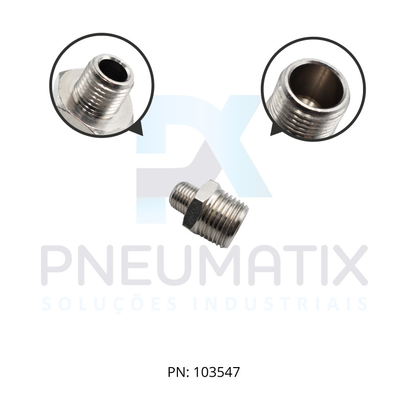 CONEXAO NIPLE DE REDUCAO 1/2 X 1/4 BSPT 150204828 NORGREN