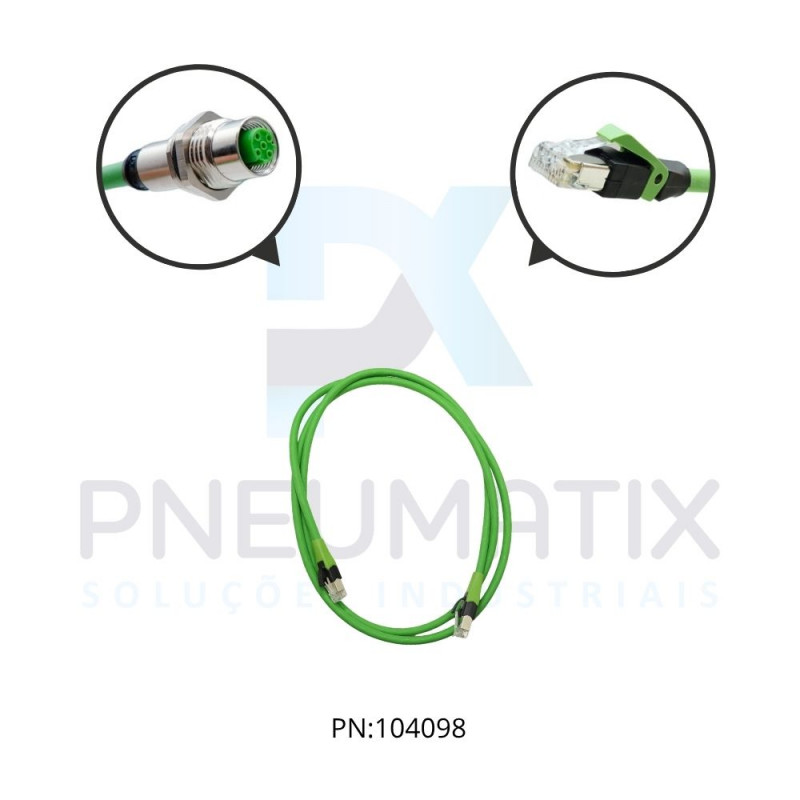 CABO C/CONECTOR M12 D-CODED MACHO RETO + RJ45 PUR VERDE 2 MTS 744851-7940200 MURRELEKTRONIK CABO C/CONECTOR M12 D-CODED MACHO RETO + RJ45 PUR VERDE 2 MTS 744851-7940200 MURRELEKTRONIK