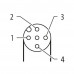 CABO C/CONECTOR 3MTS FEMEA ANGULAR M12 4 POLOS COR PRETO 712341-6140300 MURRELEKTRONIK