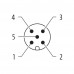 CONECTOR MACHO RETO M12 PARAFUSAVEL 5P.V4A 7004-12761-0000000 MURRELEKTRONIK