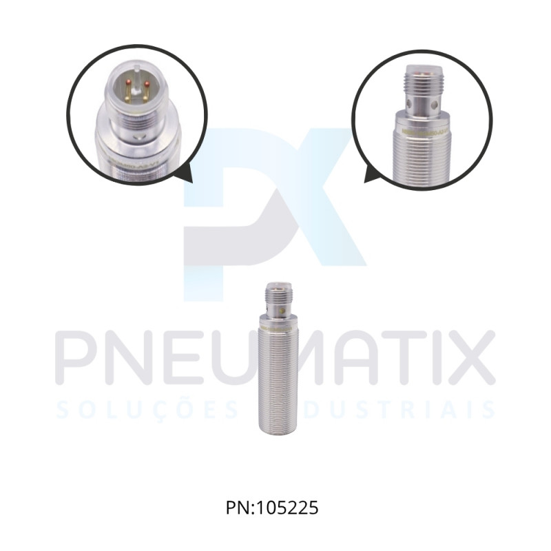 SENSOR IND.CIL.DIAM.18MM Sn:5MM FAC.ALIM.10-30VDC PNP NA/NF M12 NBB5-18GM50-A2-V1 PN:326161-0107 PEPPERL
