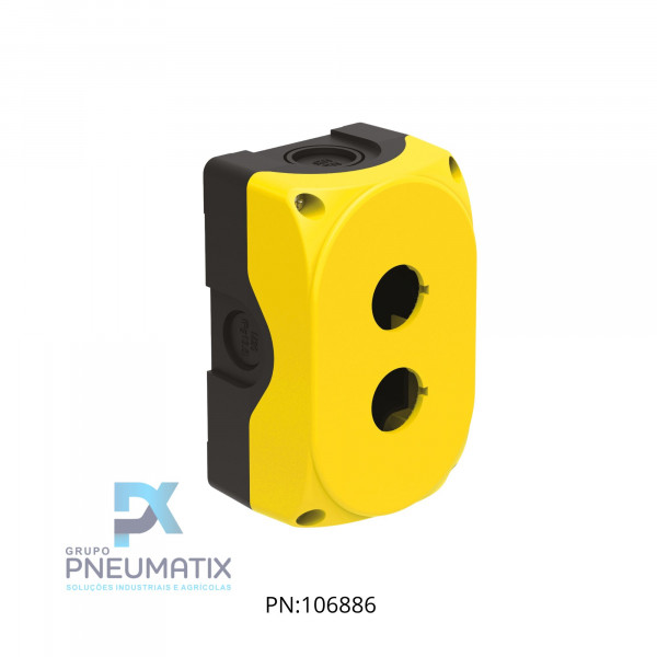 CAIXA BOTOEIRA PLASTICA AMARELA 2 FUROS 22MM REF.LPZP2A5 LOVATO