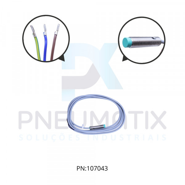 SENSOR IND.CIL.DIAM.12MM Sn:4MM N.FAC.ALIM.20-253AC 2 FIOS NF CABO 2MTS NJ4-12GM50-WO PN: 026581 PEPPERL