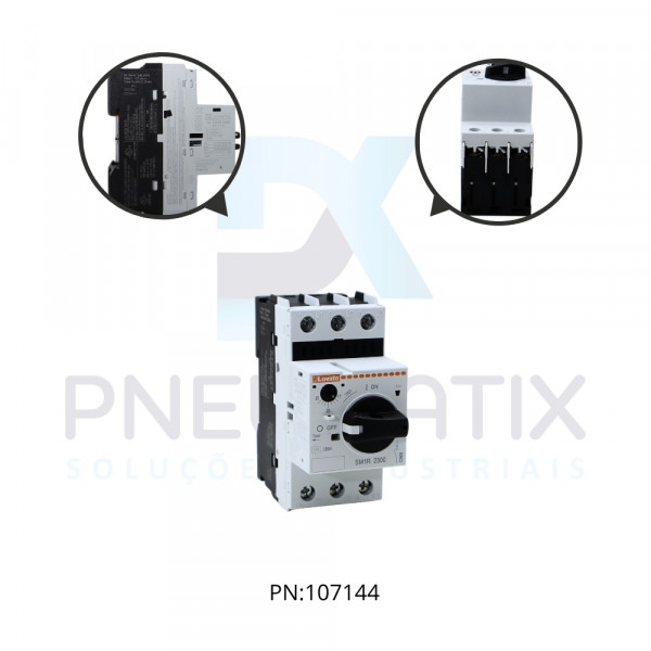 DISJUNTOR MOTOR COM PROTECAO TERMICA E MAGNETICA + TRIP FAIXA 2,5-4A REF. SM1R0400 LOVATO DISJUNTOR MOTOR COM PROTECAO TERMICA E MAGNETICA + TRIP FAIXA 2,5-4A REF. SM1R0400 LOVATO