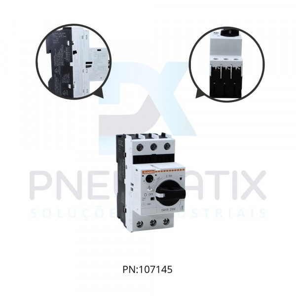 DISJUNTOR MOTOR COM PROTECAO TERMICA E MAGNETICA + TRIP FAIXA 4-6,5A REF. SM1R0650 LOVATO