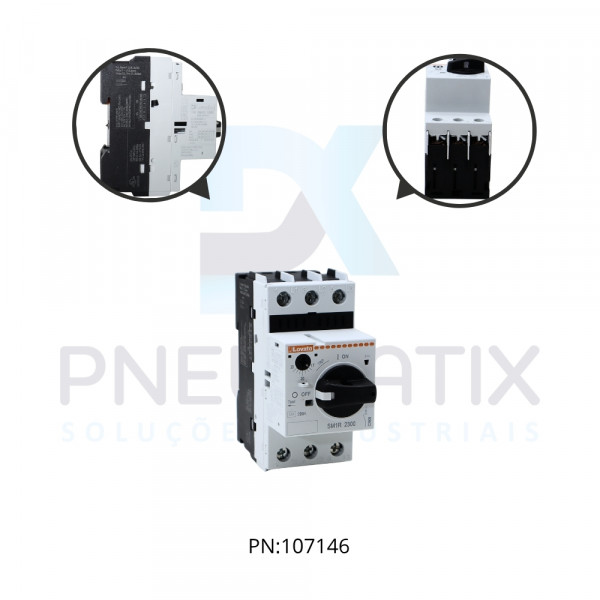 DISJUNTOR MOTOR COM PROTECAO TERMICA E MAGNETICA + TRIP FAIXA 6,3-10A SM1R1000 LOVATO