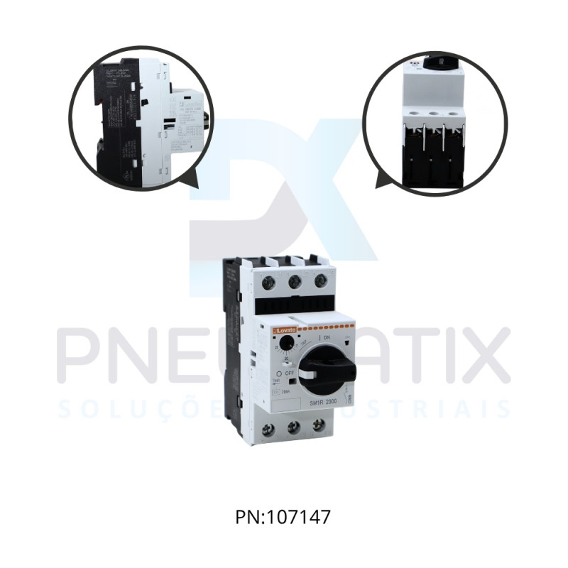 DISJUNTOR MOTOR COM PROTECAO TERMICA E MAGNETICA + TRIP FAIXA 9-14A SM1R1400 LOVATO DISJUNTOR MOTOR COM PROTECAO TERMICA E MAGNETICA + TRIP FAIXA 9-14A SM1R1400 LOVATO