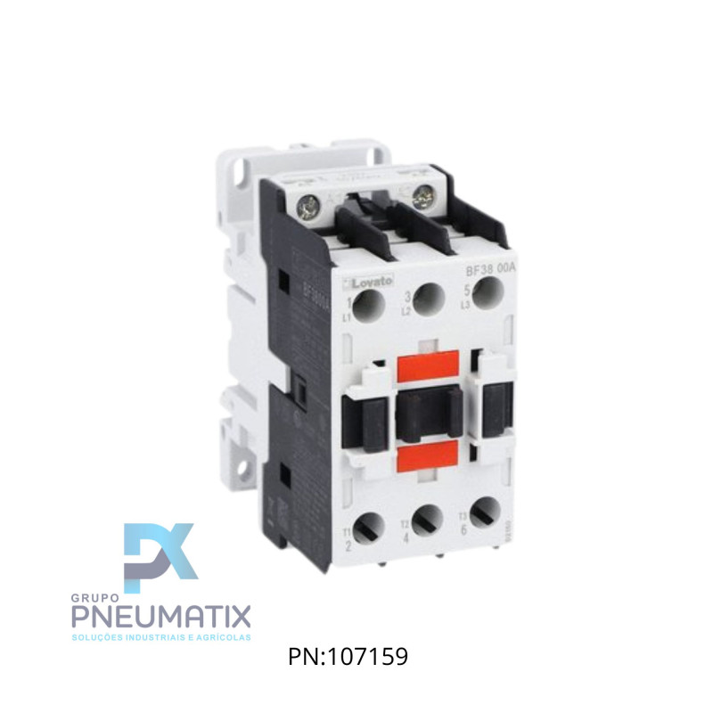 CONTATOR TRIPOLAR COM 1 CONTATO NA 32A AC3 BOBINA 230/50-60 HZ REF. BF3200A230 LOVATO