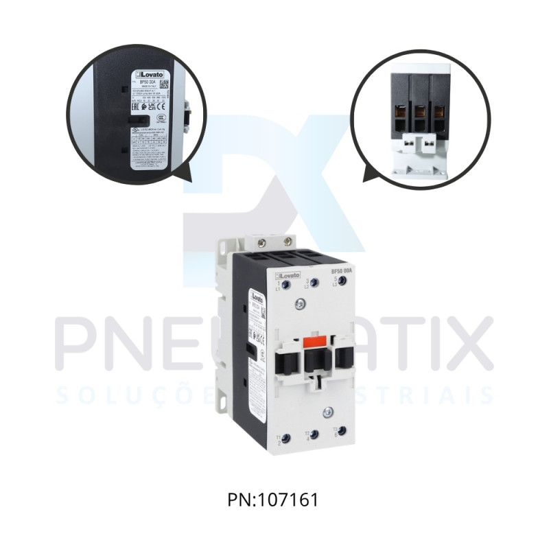 CONTATOR TRIPOLAR COM 1 CONTATO NA 50A AC3 BOBINA 230/50-60 HZ REF. BF5000A230 LOVATO CONTATOR TRIPOLAR COM 1 CONTATO NA 50A AC3 BOBINA 230/50-60 HZ REF. BF5000A230 LOVATO