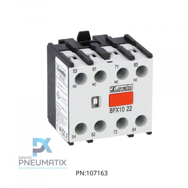 BLOCO CONTATO AUXILIAR CENTRAL P/ CONTATOR 2NA+2NF REF. BFX1022 LOVATO