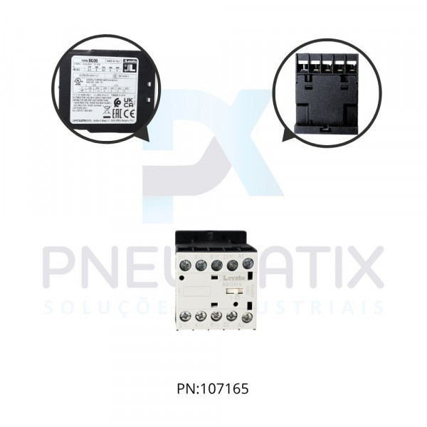 MINI CONTATOR TRIPOLAR COM 1 CONTATO NF 9A AC3 BOBINA 24VDC REF. 11BG0901D024 LOVATO MINI CONTATOR TRIPOLAR COM 1 CONTATO NF 9A AC3 BOBINA 24VDC REF. 11BG0901D024 LOVATO