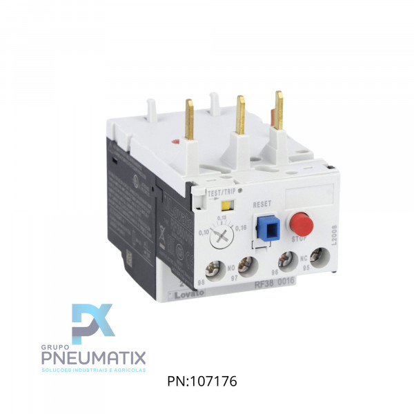 RELE TERMICO P/ CONTATOR SERIE BF C/ REARME AUT. MAN. FAIXA 17-23A REF. RF382300 LOVATO