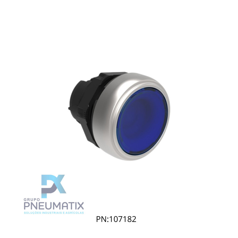 BOTAO PULSANTE FACEADO ILUMINADO AZUL IP67/69 LPCBL106 LOVATO