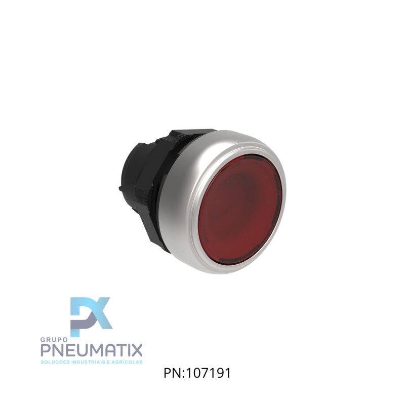 BOTAO PULSANTE FACEADO ILUMINADO VERMELHO IP67/69 LPCBL104 LOVATO