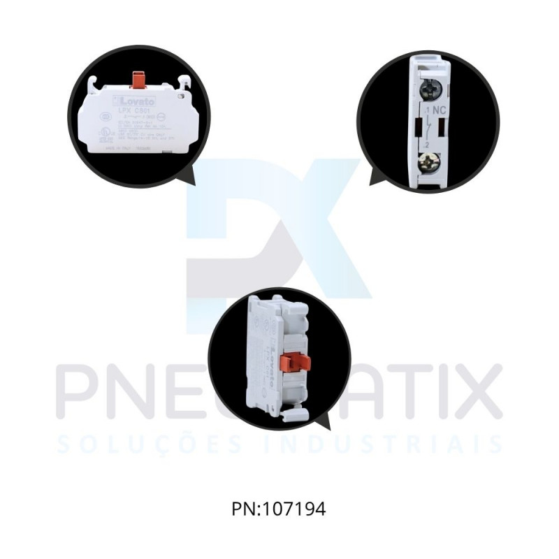 CONTATO AUXILIAR 1NF 10A VERMELHO SERIE PLATINUN TERMINAL MOLA REF. LPXCS01 LOVATO CONTATO AUXILIAR 1NF 10A VERMELHO SERIE PLATINUN TERMINAL MOLA REF. LPXCS01 LOVATO