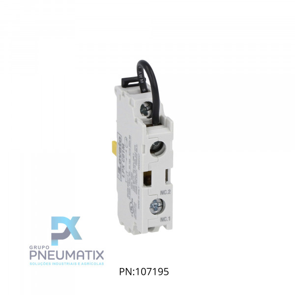 CONTATO AUTO MONITORADO 1NF 10A VERMELHO SERIE PLATINUN TERMINAL PARAFUSO REF. LPXC01M LOVATO