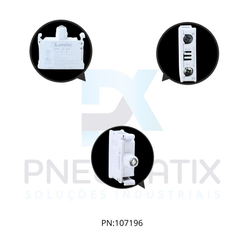 CONTATO AUXILIAR COM LED VERDE SERIE PLATINUN 12-30VDC/AC LPXLEB3 LOVATO CONTATO AUXILIAR COM LED VERDE SERIE PLATINUN 12-30VDC/AC LPXLEB3 LOVATO