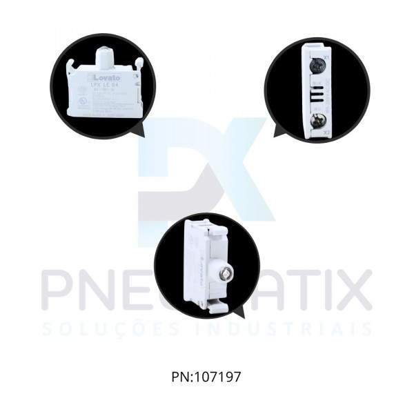 CONTATO AUXILIAR COM LED VERMELHO SERIE PLATINUN 12-30VDC/AC LPXLEB4 LOVATO CONTATO AUXILIAR COM LED VERMELHO SERIE PLATINUN 12-30VDC/AC LPXLEB4 LOVATO