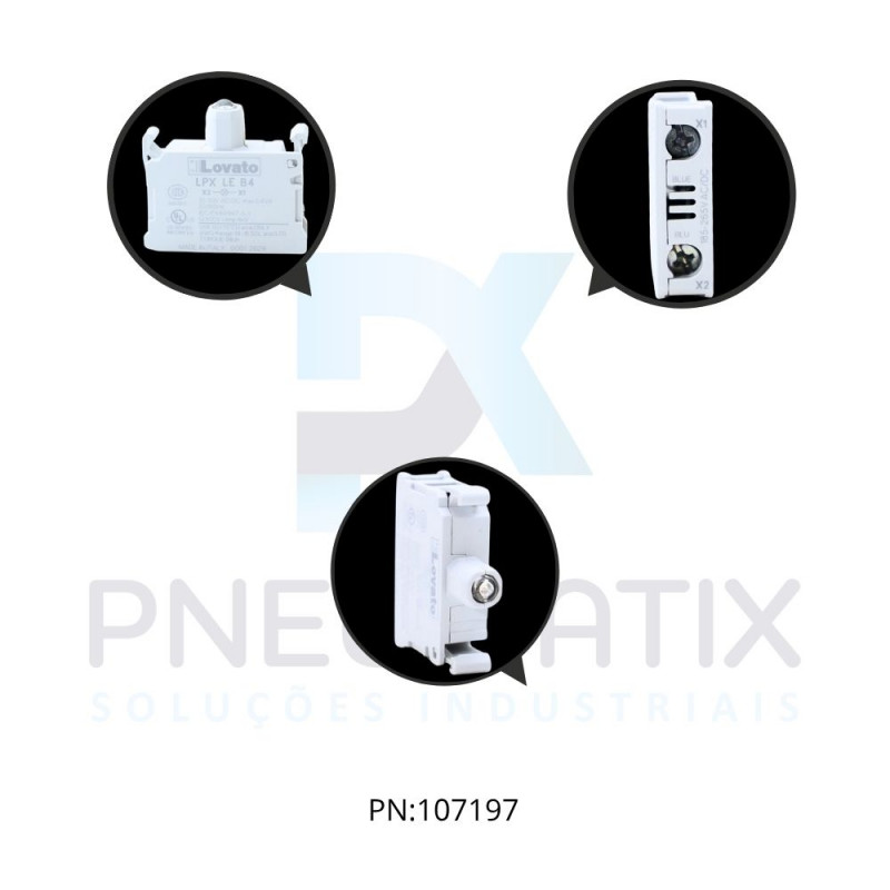 CONTATO AUXILIAR COM LED VERMELHO SERIE PLATINUN 12-30VDC/AC LPXLEB4 LOVATO CONTATO AUXILIAR COM LED VERMELHO SERIE PLATINUN 12-30VDC/AC LPXLEB4 LOVATO