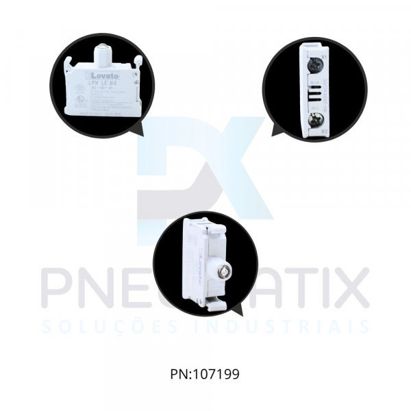 CONTATO AUXILIAR COM LED BRANCO SERIE PLATINUN 12-30VDC/AC LPXLEB8 LOVATO CONTATO AUXILIAR COM LED BRANCO SERIE PLATINUN 12-30VDC/AC LPXLEB8 LOVATO