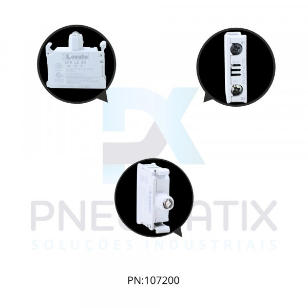 CONTATO AUXILIAR COM LED AZUL SERIE PLATINUN 12-30VDC/AC LPXLEB6 LOVATO
