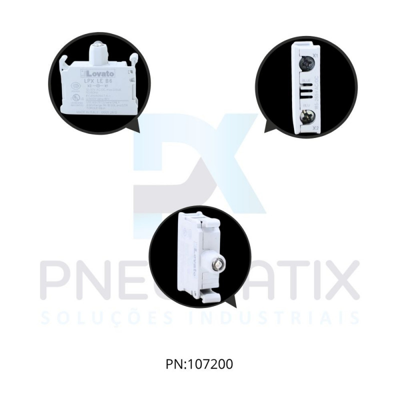 CONTATO AUXILIAR COM LED AZUL SERIE PLATINUN 12-30VDC/AC LPXLEB6 LOVATO CONTATO AUXILIAR COM LED AZUL SERIE PLATINUN 12-30VDC/AC LPXLEB6 LOVATO