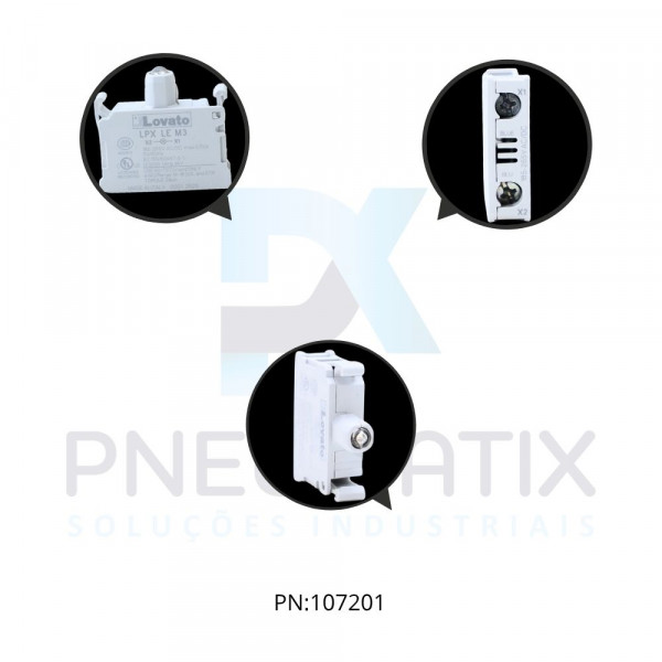 CONTATO AUXILIAR COM LED VERDE SERIE PLATINUN 187-265VDC/AC LPXLEM3 LOVATO CONTATO AUXILIAR COM LED VERDE SERIE PLATINUN 187-265VDC/AC LPXLEM3 LOVATO