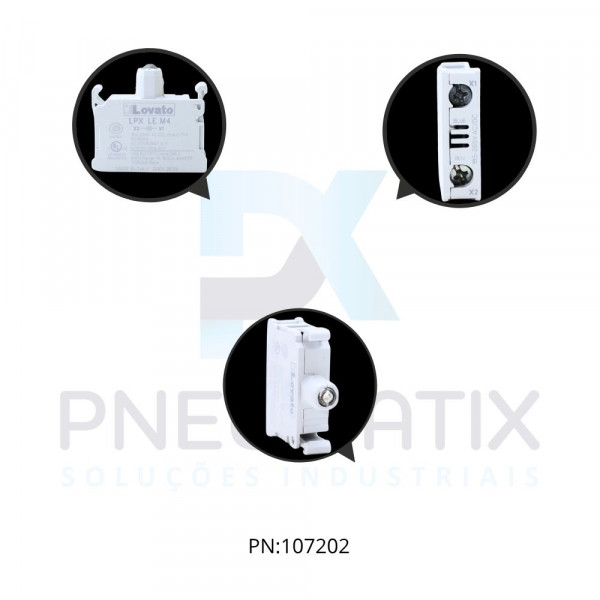 CONTATO AUXILIAR COM LED VERMELHO SERIE PLATINUN 187-265VDC/AC LPXLEM4 LOVATO CONTATO AUXILIAR COM LED VERMELHO SERIE PLATINUN 187-265VDC/AC LPXLEM4 LOVATO